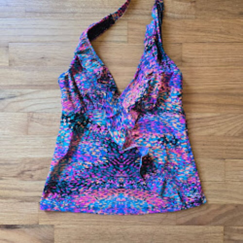 Assets by Spanx Multicolor Halter Swim Top – Size S
